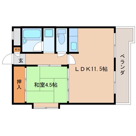 王寺駅 徒歩3分 3階の物件間取画像